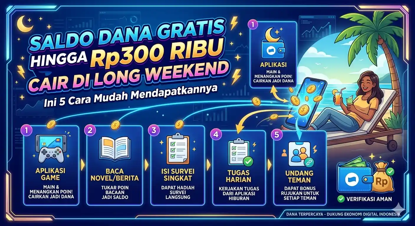 Saldo DANA Gratis Hingga Rp300 Ribu Cair